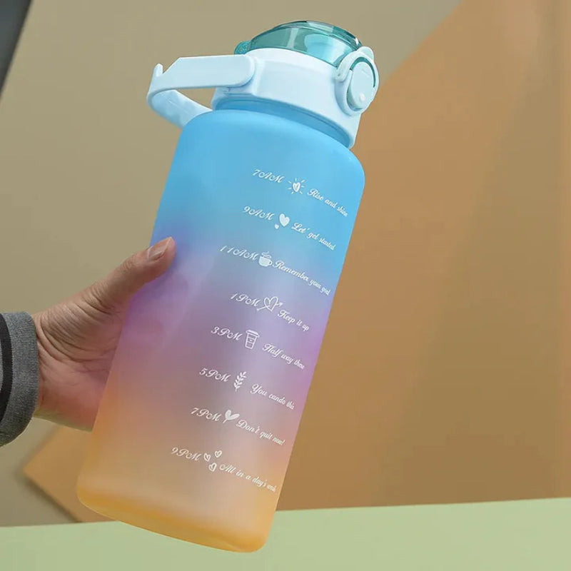 💧 3-Piece Motivational Hydration Bottle Set – Leak-Proof Gradient Water Bottles with Time Markers | Fitness & Daily Use Drink Bottles