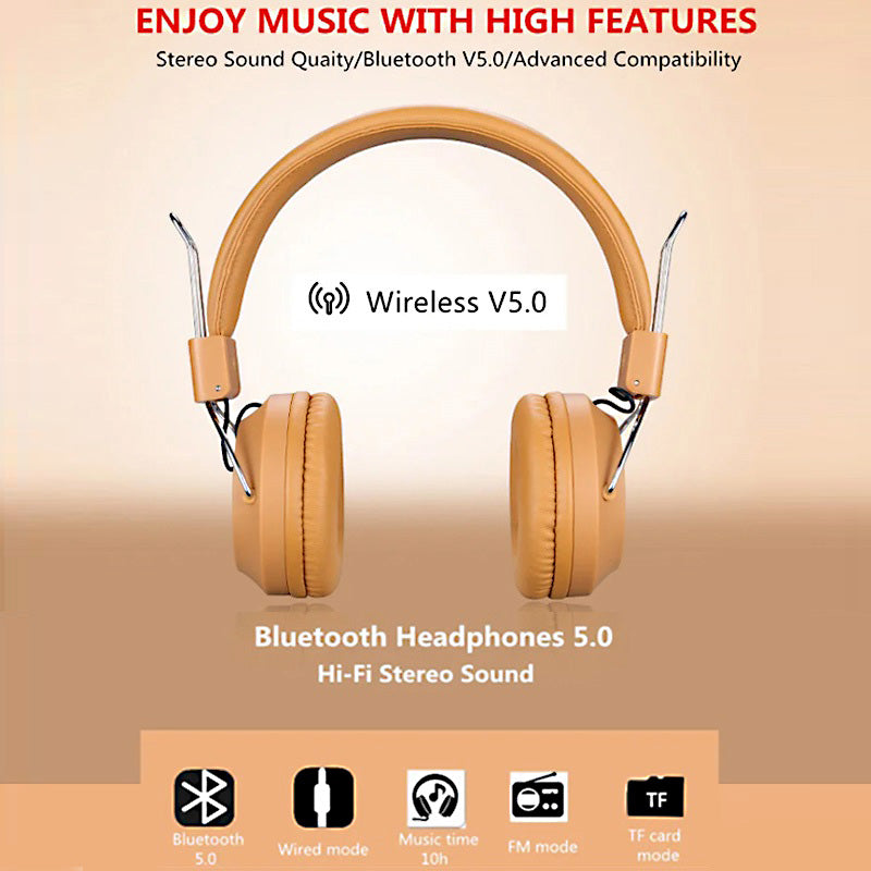 🎧 SODO SD-1001 Wireless Bluetooth Headphones – Foldable Over-Ear Design | FM Radio + TF Card + AUX + Hi-Fi Stereo