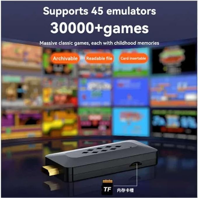 🎮 M33 4K Retro GameStick Console – 33,000 | Plug & Play HDMI Gaming Stick for TV with Dual Wireless Controllers