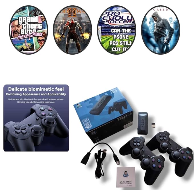 🎮 M33 4K Retro GameStick Console – 33,000 | Plug & Play HDMI Gaming Stick for TV with Dual Wireless Controllers