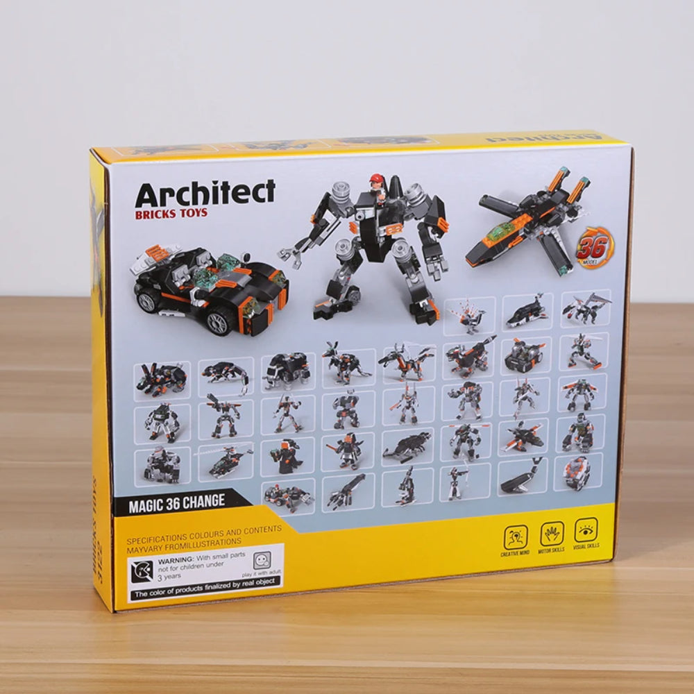 🧩 256PCS 36-in-1 Architect Magic Building Blocks Set for Kids – Ultimate STEM Creative Construction Toy | Brain Development Kit