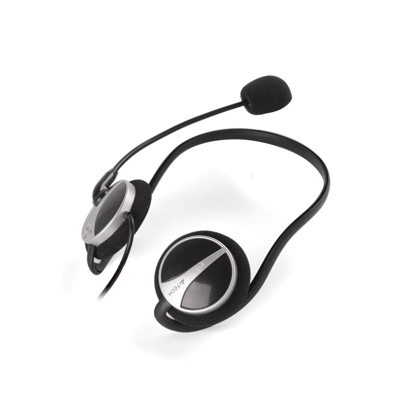 🎧 A4 Tech HS-5P Ultra-Light Neckband Headset – Noise Cancelling Mic | Crystal Clear Stereo Sound + Tangle-Free Design