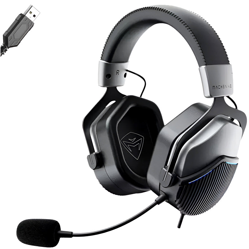 🎧 Machenike GH601 RGB Gaming Headset – 7.1 Surround Sound + 50mm Drivers | Noise Cancelling Mic + USB Wired
