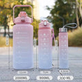💧 3-Piece Motivational Hydration Bottle Set – Leak-Proof Gradient Water Bottles with Time Markers | Fitness & Daily Use Drink Bottles