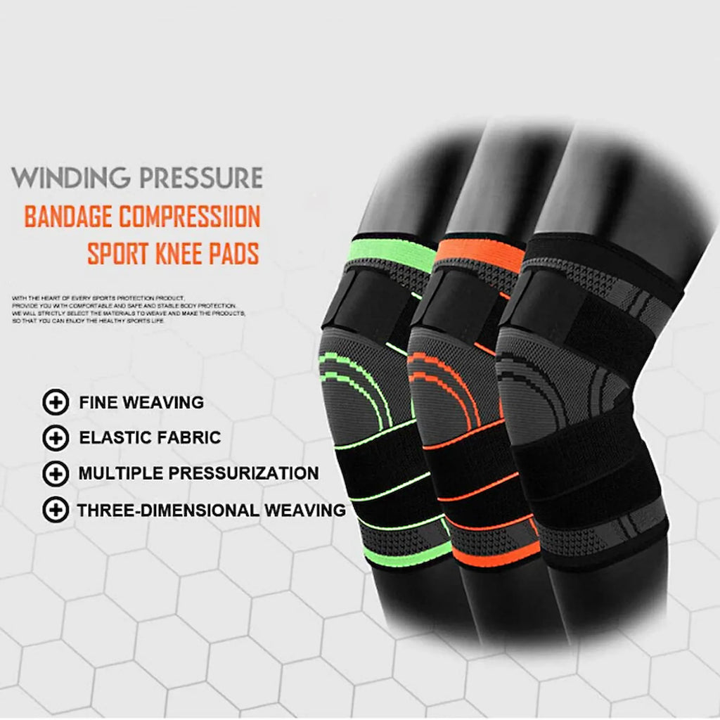 🦵 3D Compression Knee Support Brace – Adjustable Straps for Pain Relief & Joint Stability | Breathable Knee Support for Sports