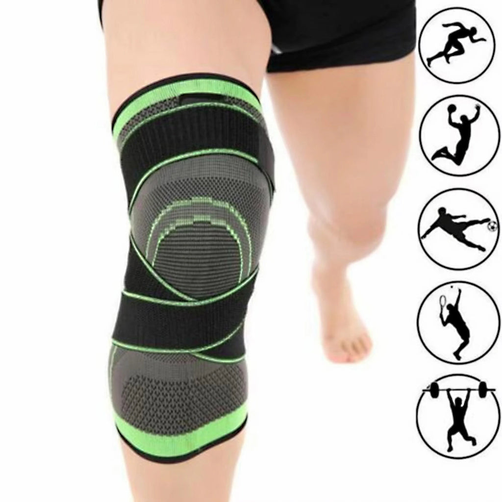 🦵 3D Compression Knee Support Brace – Adjustable Straps for Pain Relief & Joint Stability | Breathable Knee Support for Sports