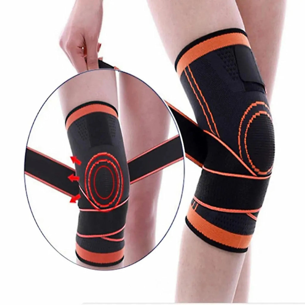 🦵 3D Compression Knee Support Brace – Adjustable Straps for Pain Relief & Joint Stability | Breathable Knee Support for Sports