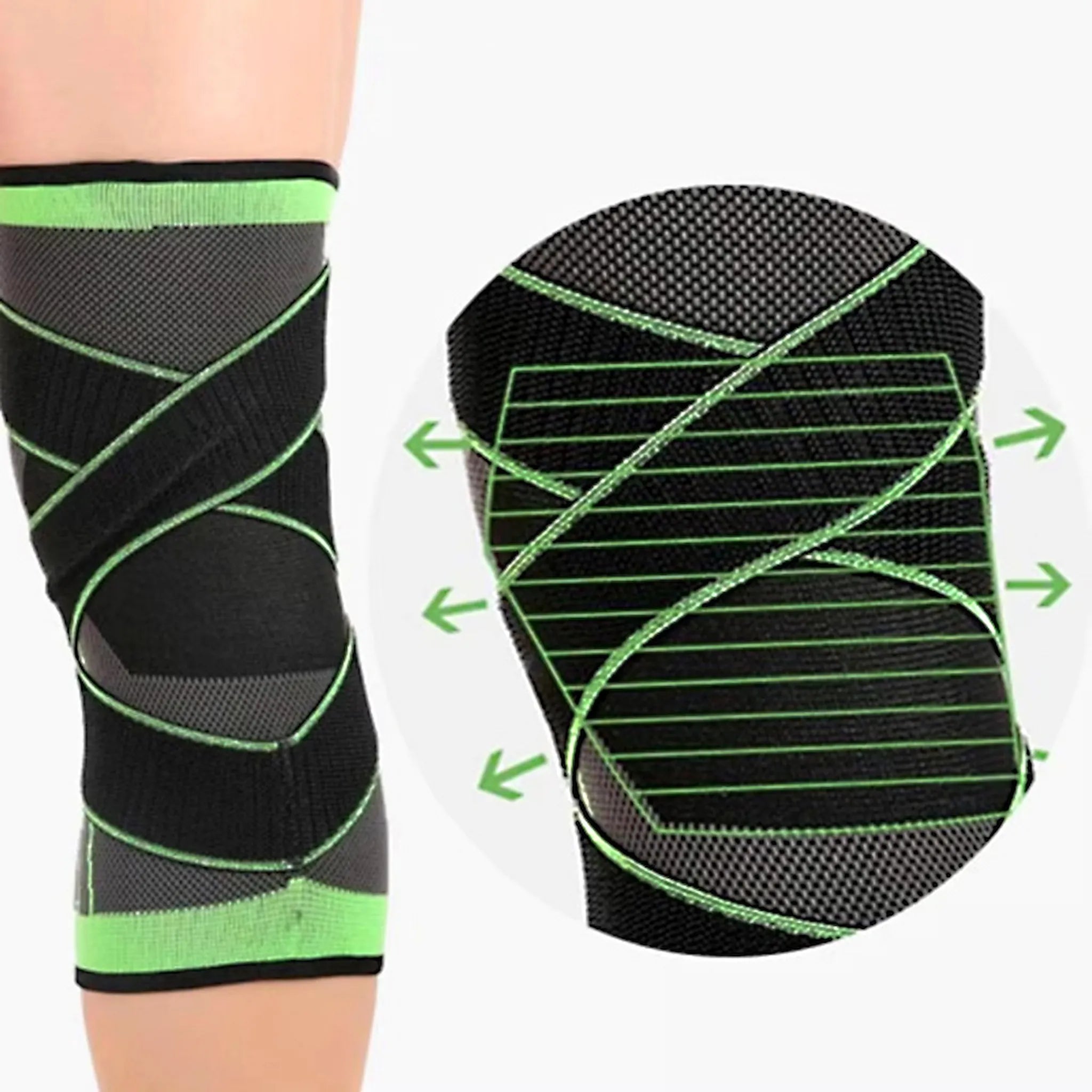 🦵 3D Compression Knee Support Brace – Adjustable Straps for Pain Relief & Joint Stability | Breathable Knee Support for Sports