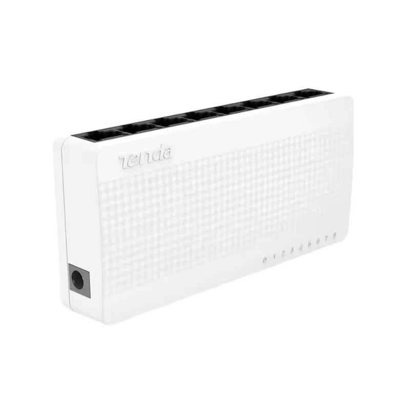 🌐 Tenda S108 8-Port Fast Ethernet Switch – 10/100Mbps Desktop Network Hub | Plug & Play Easy Setup