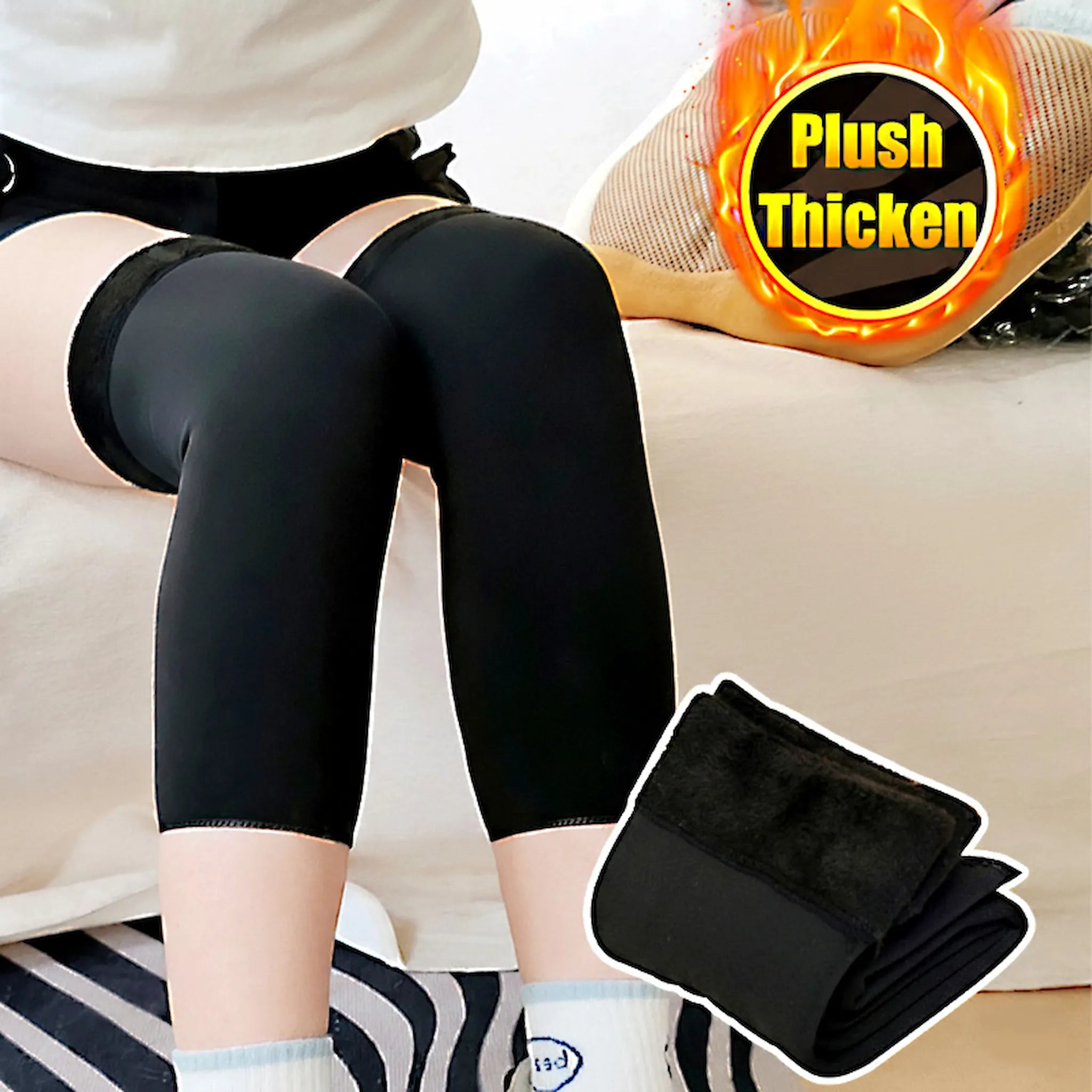 ❄️ Winter Plush Thermal Knee Pads – Warm Compression Knee Support for Pain Relief & Joint Stability | Soft Comfort for Daily Use