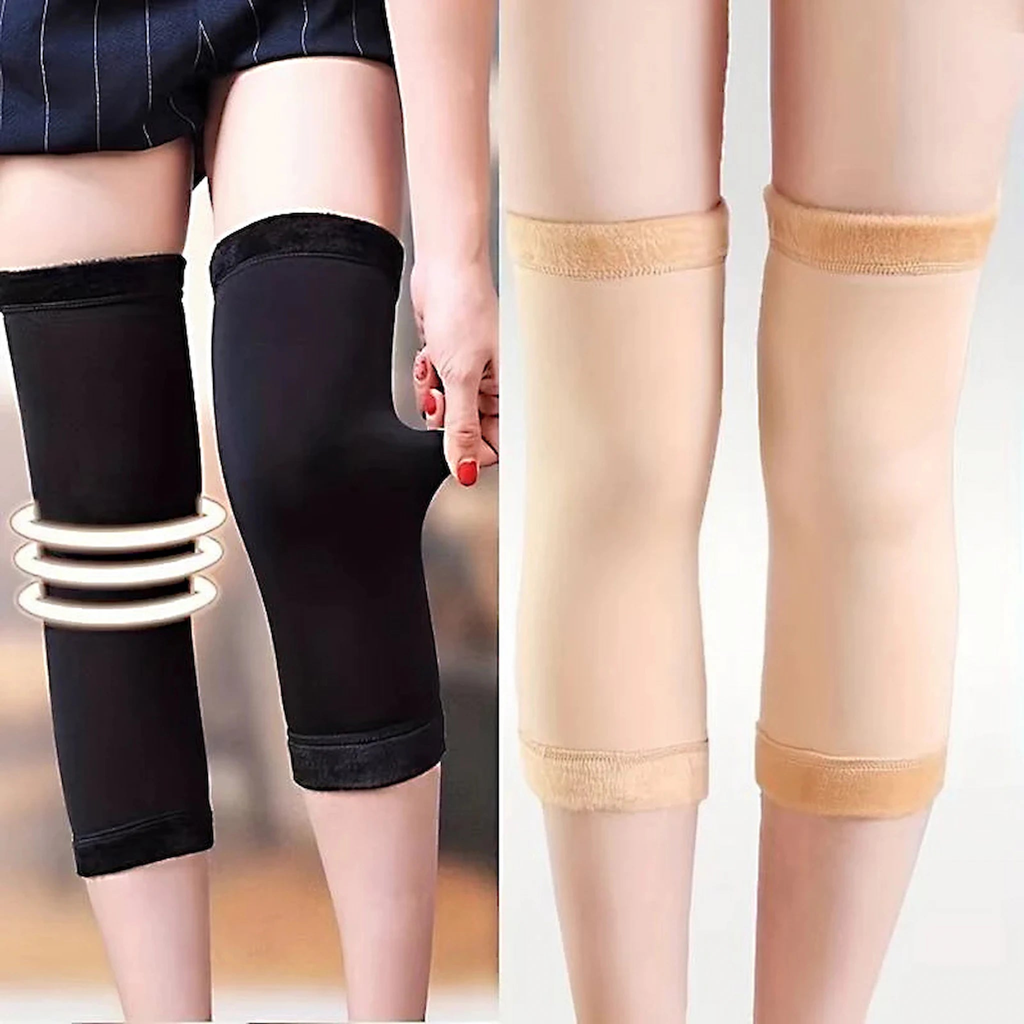 ❄️ Winter Plush Thermal Knee Pads – Warm Compression Knee Support for Pain Relief & Joint Stability | Soft Comfort for Daily Use