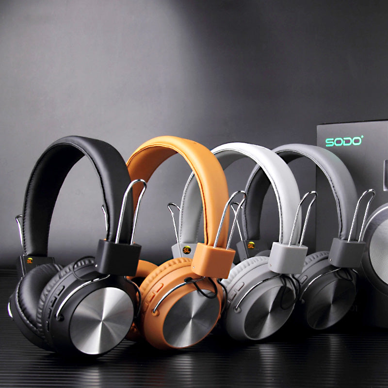 🎧 SODO SD-1001 Wireless Bluetooth Headphones – Foldable Over-Ear Design | FM Radio + TF Card + AUX + Hi-Fi Stereo