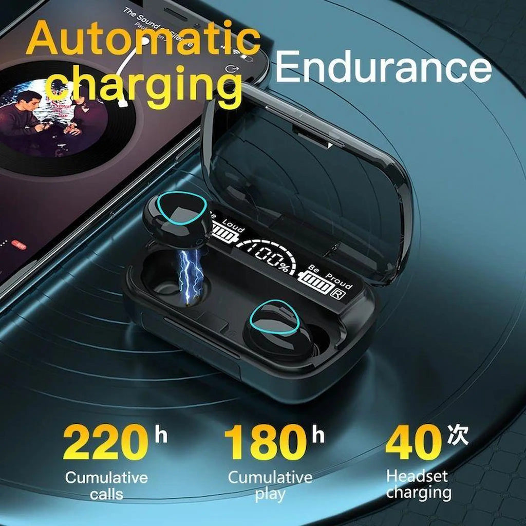 M10 earbuds box content charging cable manual wireless earbuds package included