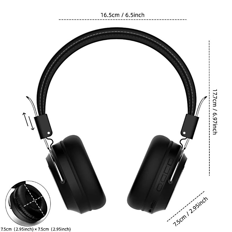 🎧 SODO SD-1001 Wireless Bluetooth Headphones – Foldable Over-Ear Design | FM Radio + TF Card + AUX + Hi-Fi Stereo