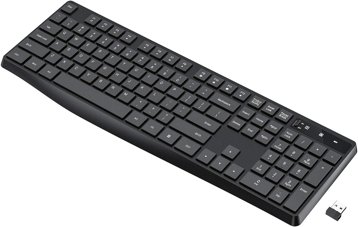 ⌨️ PC230A Wireless Keyboard – 2.4GHz Slim USB Keyboard | Silent Keys + Ergonomic Design + Long Battery Life