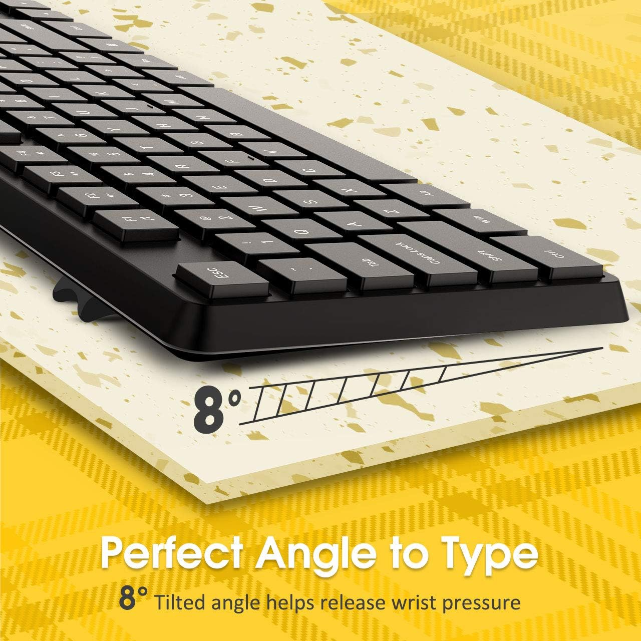 ⌨️ PC230A Wireless Keyboard – 2.4GHz Slim USB Keyboard | Silent Keys + Ergonomic Design + Long Battery Life