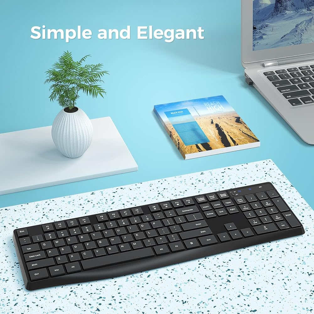 ⌨️ PC230A Wireless Keyboard – 2.4GHz Slim USB Keyboard | Silent Keys + Ergonomic Design + Long Battery Life