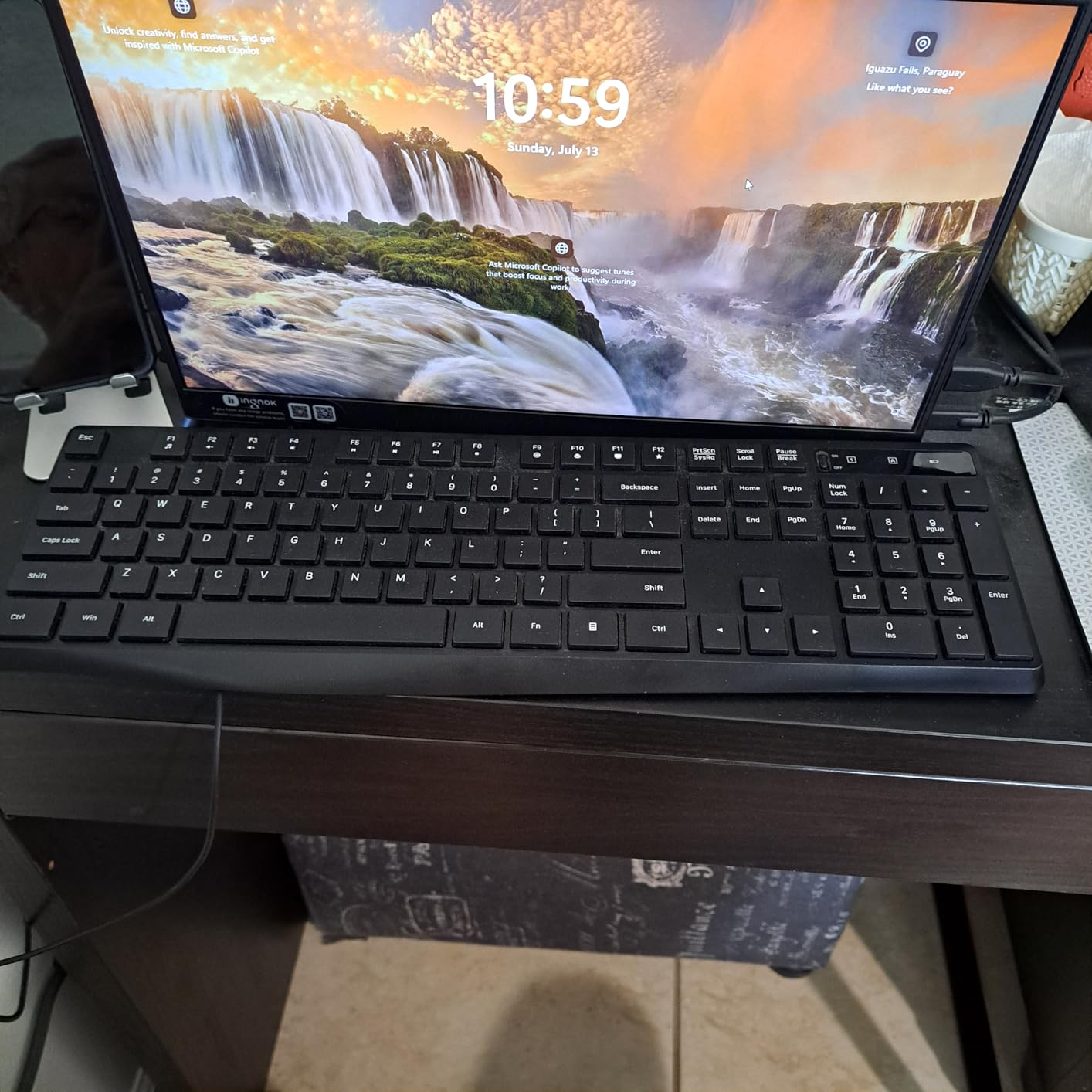 ⌨️ PC230A Wireless Keyboard – 2.4GHz Slim USB Keyboard | Silent Keys + Ergonomic Design + Long Battery Life
