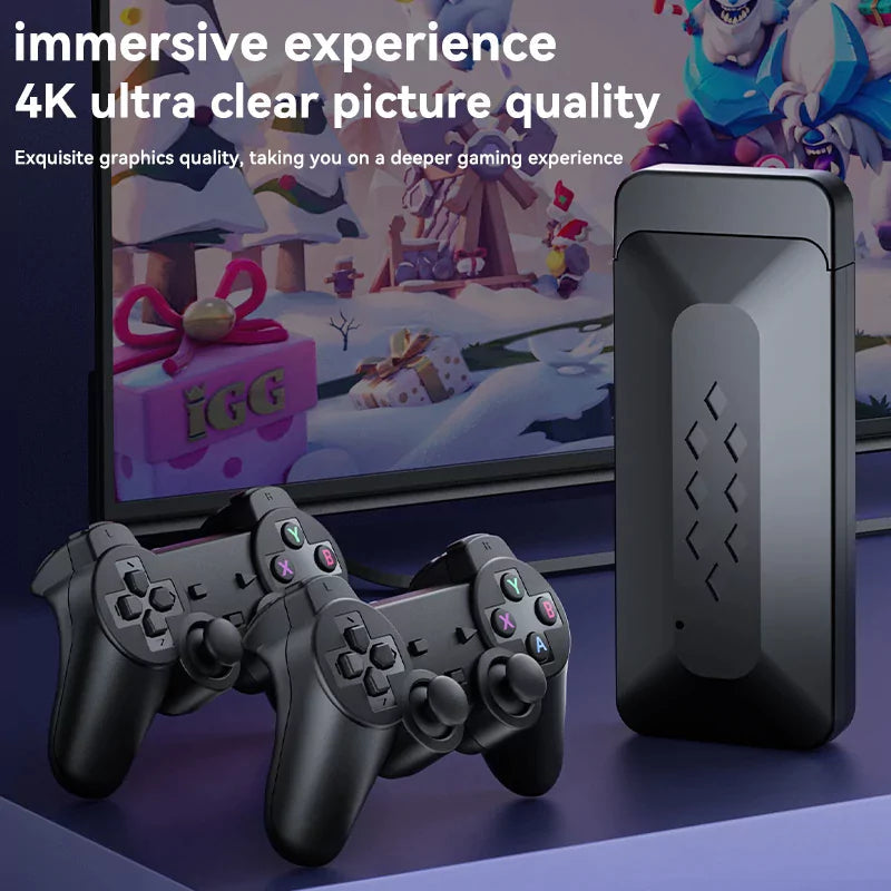 🎮 M33 4K Retro GameStick Console – 33,000 | Plug & Play HDMI Gaming Stick for TV with Dual Wireless Controllers