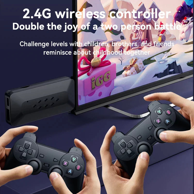 🎮 M33 4K Retro GameStick Console – 33,000 | Plug & Play HDMI Gaming Stick for TV with Dual Wireless Controllers