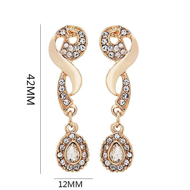 💎 Elegant African Bridal Jewelry Set – Gold-Plated CZ Crystal 4-Piece Set | Necklace, Earrings, Bracelet & Ring Wedding Collection