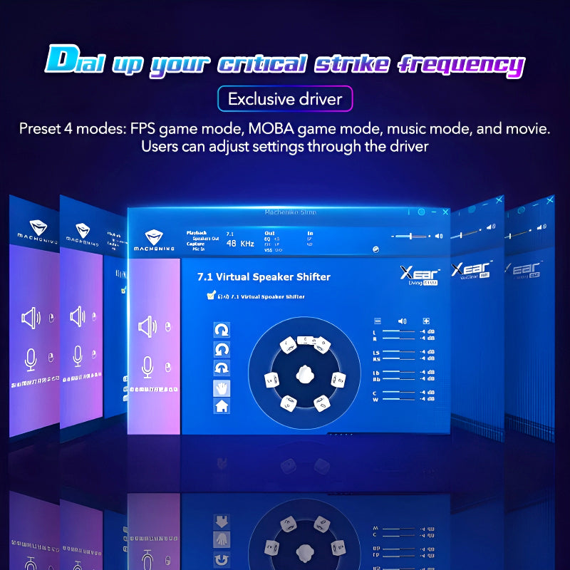 🎧 Machenike GH601 RGB Gaming Headset – 7.1 Surround Sound + 50mm Drivers | Noise Cancelling Mic + USB Wired